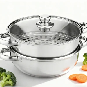 Stainless Steel Steamer Pot Multipurpose Stackable
