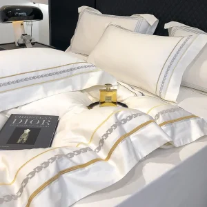 100% Egyptian Cotton Luxury Embroidery Hotel Style Bedding Set